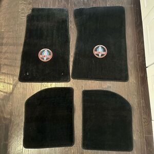 Set Of 4 Ford Mustang SHELBY American GT350 Logo Floor Mats Carpet Black OS